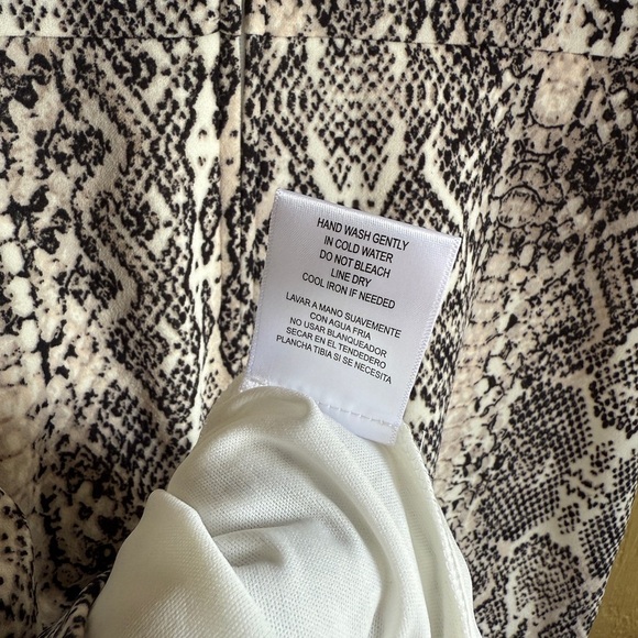 City Studio Black and Cream Snake Print Mini Dress - Picture 6 of 8